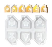 Moules en Silicone de Noël | Moule Maison 6 Alvéoles Pour Bougies De Noël,Outils de Moulage Fournitures Artisanales pour Chocolat Résine Époxy Plâtre Bougie Décoration Fêtes