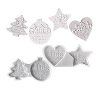 Moules en Silicone de Noël,Moules Artisanaux en Silicone pour Sapin de Noël | Charme Réutilisable pour Plâtre Pâte à Modeler Béton - Pour Cuisine Porte Fenêtre Halloween