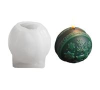 Moules en silicone de Noël - Moules en silicone pour bougies de Noël - Moules à bougies Si-likon - Moules en silicone - Pour le plâtre blanc - Pour la décoration de Noël (D)