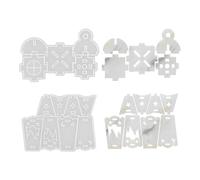 Moules en silicone de Noël | Moules en silicone pour la fabrication d'époxy et de lanternes | Outils artisanaux antiadhésifs pour plâtre résine | Décoration de table et centres pour