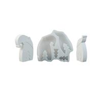 Moules en silicone de Noël, plâtre de Noël à mouler, accessoires de bricolage pour bougies de savon de vacances, tout-petits, projets scolaires, créatifs