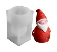 Moules en silicone de Noël pour bougies, moules 3D de Père Noël et bougies - Moules en silicone anti-adhésifs - Pour verser du savon, des vacances, le bureau, la maison, Halloween