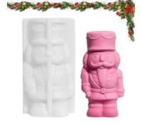 Moules en silicone de Noël pour résine, anti-adhésif, réutilisable, casse-noisettes, soldats, pour résine époxy, argile, chocolat, pâtisserie, art et artisanat, décoration de la maison, fête