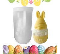 Moules en Silicone de Pâques - Outil en Silicone pour Bougies Thème Lapin Lutin Printemps | Moule de Décoration Gâteau 3D | Pour Savon Artisanal Plâtre Decoration Gâteau Accent Maison