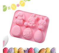 Moules en silicone de Pâques sur le thème de Pâques,Outils de moulage artisanaux antiadhésifs faits à la main - Moule à bougies,Convient pour la fabrication d'ours en gomme, cupcakes, bonbons au fudge