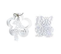 Moules en silicone de printemps - Moules en résine - Moules de décoration d'intérieur - Moules époxy pour résine, moules en résine, moules en résine, lapin, fleurs, poulet, papillon, fleur - Moules de