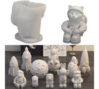 Moules en silicone, décoration spatiale, statue d'astronaute, moule en résine époxy, pour la fabrication de décorations de séries spatiales (chat spatial)
