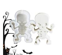 Moules en silicone d'Halloween - Moules de fabrication de bougies - Figurines décoratives faites à la main - Moules en plâtre pour pâte à modeler - Pendentif en résine époxy - Savon - Chocolat