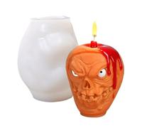 Moules en silicone d'Halloween - Moules en silicone - Pochoir artisanal - Facile à retirer - Moule en résine et plastique pour décorations, bougies et artisanat - Moule flexible réutilisable