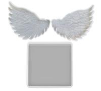 Moules en silicone en forme d'ailes d'ange en résine époxy | Moule en résine époxy en cristal pour décoration de la maison, artisanat, pendentif, collier, porte-clés,