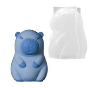 Moules en silicone en forme d'animal | Moule à glace 3D Capybara | Moule flexible réutilisable anti-adhésif pour crème glacée, gâteau, bloc de glace, figurine coulée, fabrication de bijoux, pudding