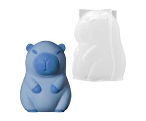Moules en silicone en forme d'animal | Moule à glace 3D Capybara | Moule flexible réutilisable anti-adhésif pour crème glacée, gâteau, bloc de glace, figurine coulée, fabrication de bijoux, pudding