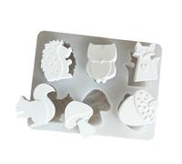 Moules en silicone en forme d'animaux - 6 grilles - Résistant à la chaleur - Moules à savon flexibles - Pour la fabrication de savon, de bougies - Pour la cuisine et la maison