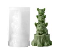 Moules en silicone en forme d'animaux mignons - 3D réutilisables - Décorations empilables - Figurines d'animaux - Moules de bougies - Pour anniversaire, fête, bureau, chambre, bureau, école, dortoir