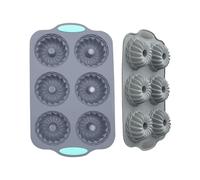 Moules en silicone en forme de à 6 trous pour la fabrication de savons, gâteaux, biscuits, savons, puddings, gelées, cupcakes, beignets, de maïs, brownies, gelées