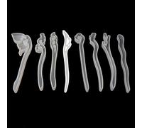 Moules en silicone en forme de bâton à cheveux pour moulage de résine époxy pour jouets en forme de bâton à cheveux, fournitures de fabrication vintage en métal