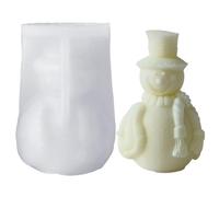 Moules en silicone en forme de bonhomme de neige avec écharpe, moule à bougie pour savon, cire de soja, bricolage, moule en résine Yeti pour cadeau de mariage, fête de mariage, dîner, jours festifs