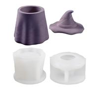 Moules en silicone en forme de chapeau de sorcière, boîte de rangement | Boîte de rangement pour fabrication artisanale de tasses, décoration de la maison et cadeaux de festival, texture en silicone