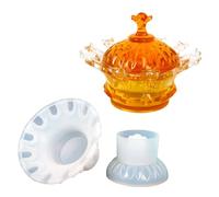 Moules en silicone en forme de couronne pour pot de résine époxy, décoration de Noël, moules pour loisirs