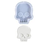 Moules en silicone en forme de crâne d'Halloween - Squelette d'Halloween - Moule en silicone - Tête de mort - Moules de bougies 3D pour mouler des bougies en silicone - Moule en plâtre - Moule à