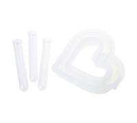 Moules en silicone en forme de cœur avec tube à essai pour vase à fleurs, stations de plantation, stations de plantes, décorations de table