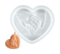 Moules en silicone en forme de cœur, moule en forme de cœur en silicone | Moules de fabrication de bougies en de | Moule artisanal multifonctionnel, cadeau romantique de saint-valentin, fou