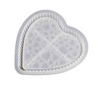 Moules en silicone en forme de cœur pour cendrier - Moule en silicone pour fabrication de bijoux, assiette, époxy, outil de décoration d'intérieur, moule en silicone
