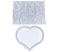 Moules en silicone en forme de cœur pour créer des bijoux faits à la main et la décoration, moules d'amour multi-formes