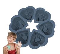 Moules en silicone en forme de cœur pour la pâtisserie, moule à gâteau d'anniversaire avec 6 trous, grands plateaux de cuisson, moules à chocolat, moule à gâteaux en silicone, réutilisable pour la