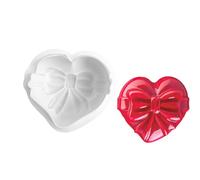 Moules en silicone en forme de cœur pour résine époxy, savon, nœud papillon, gâteau, chocolat, fondant