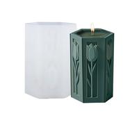Moules en silicone en forme de cylindre de fleur pour bougie en résine époxy, savon, fleur cylindrique pour décoration de gypse