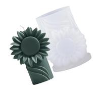 Moules en silicone en forme de cylindre de fleur pour bougie en résine époxy, savon, fleur cylindrique pour décoration de la maison