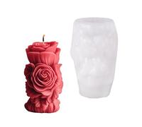 Moules en silicone en forme de cylindre en forme de rose en relief pour savon fait à la main, moules en silicone pour résine époxy, artisanat, décoration de mariage