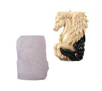 Moules en silicone en forme de figurine de cheval ailé facile à démouler pour moules à savon en résine époxy