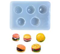 Moules en silicone en forme de hamburger faciles à utiliser - Fournitures en résine - Moules pour hamburger et chocolat