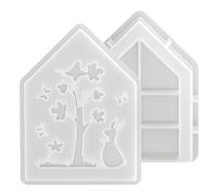 Moules en silicone en forme de lapin, moulage de savon de Pâques antiadhésif, moule en forme d'animal de lapin de taille mini pour fondant au chocolat ou en argile, accessoire de chambre à coucher, ét