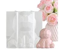 Moules en silicone en forme de lapin - Moules mignons 3D en forme de lapin - Pour les fêtes de vacances, les bureaux, la maison, la chambre, le bureau, le week-end, l'appartement, les mignons moules