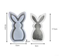 Moules en silicone en forme de lapin - Outil parfait pour fabriquer des bougies faites à la main et des articles décoratifs (L)