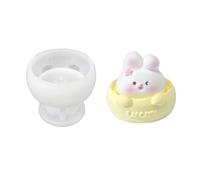 Moules en silicone en forme de lapin pour fabrication de savon en résine époxy