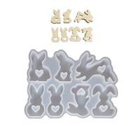 Moules en silicone en forme de lapins - Moules uniques pour Pâques et décorations d'intérieur faites à la main - Moule d'activités familiales