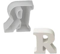 Moules en silicone en forme de lettres de l'alphabet - Moule en silicone - Moule en plâtre pour couler - Lettres (R)