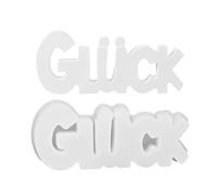 Moules en silicone en forme de lettres porte-bonheur allemand, 7,3 x 15,7 cm, moule décoratif, anti-adhésif, réutilisable, facile à démouler, fournitures d'artisanat en résine pour décoration