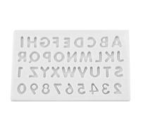 Moules en silicone en forme de lettres pour la fabrication de bonbons, gâteaux, fondants, chocolats, outils de décoration (gris)