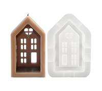 Moules en silicone en forme de maison | Moule en silicone anti-adhésif | Moules pour mouler des moules en résine époxy, moules à bougies, réutilisables pour la maison