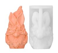 Moules en silicone en forme de nain de Noël pour bougie