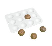 Moules en silicone en forme de noix pour bonbons au chocolat Moule à gâteau en silicone 12 cavités avec motifs de noix pour dessert délicat