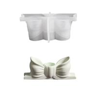 Moules en silicone en forme de nœud papillon pour la fabrication de bougeoirs en résine pour bougie chauffe-plat
