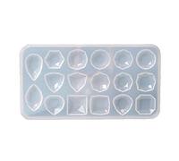 Moules en Silicone en forme de pierres précieuses, plateau en forme de cube de diamant pour la fabrication de colliers, de bracelets, de pierres précieuses, pour bricolage, moulage de bijoux en