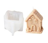 Moules en Silicone en forme de plâtre fait à la main, pour maisons de noël, moulage d ' ornement de bougies, moule en Silicone pour bougies faites à la main