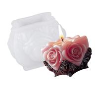 Moules en silicone en forme de rose pour savon fait à la main, décoration de mariage, moule en silicone en forme de fleur en relief